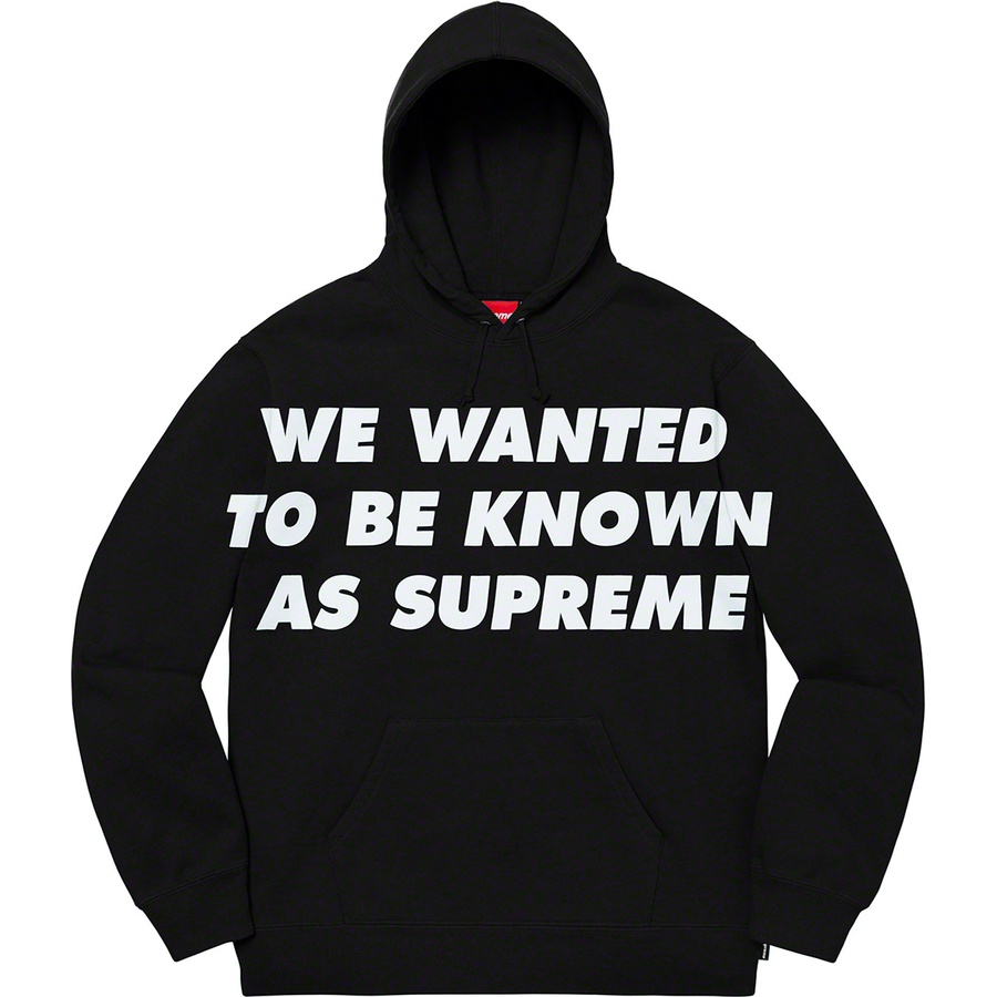 Details on Known As Hooded Sweatshirt Black from spring summer 2020 (Price is $148)