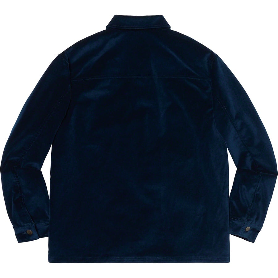 Details on Velvet Chore Coat Navy from spring summer
                                                    2020 (Price is $198)