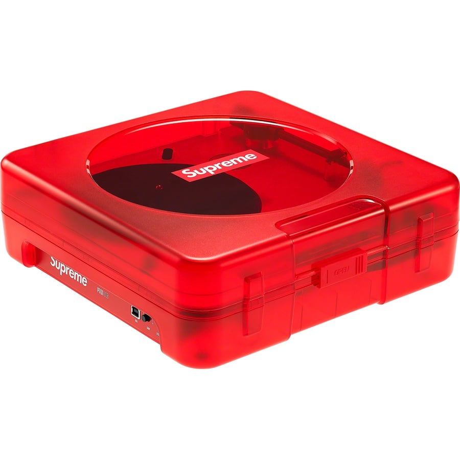 Details on Supreme Numark PT01 Portable Turntable Red from spring summer
                                                    2020 (Price is $168)