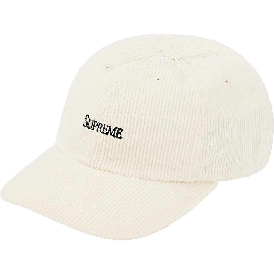 Supreme Corduroy 6-Panel (SS20) - White - $48