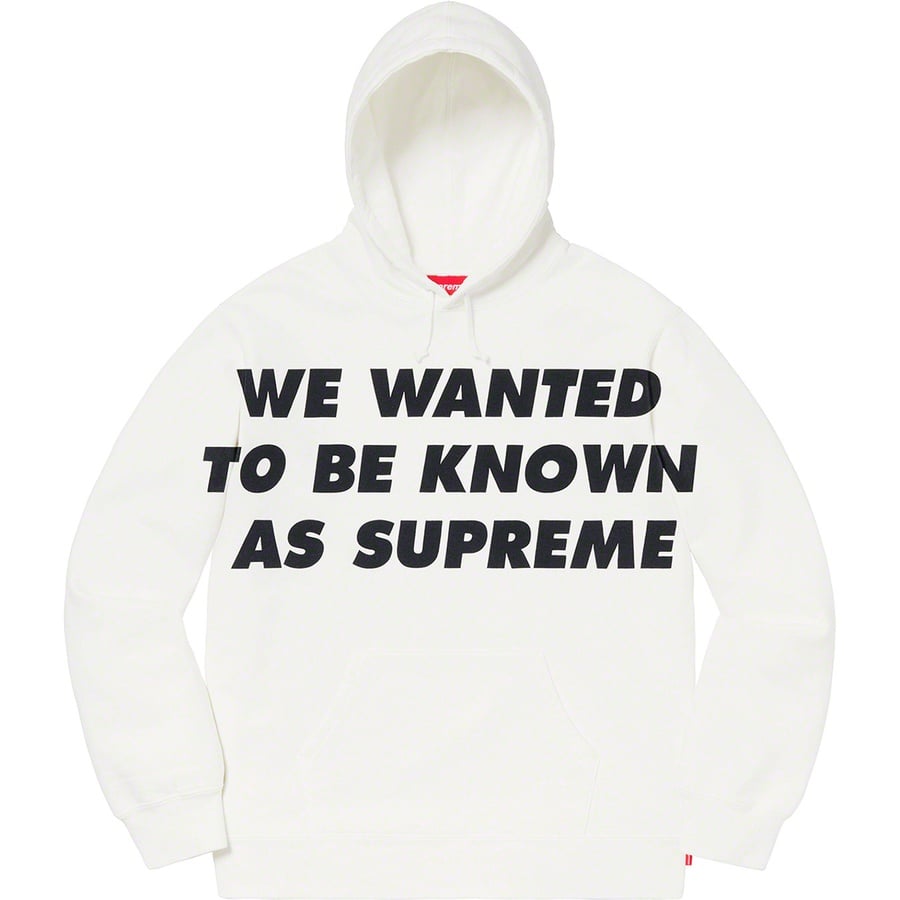 Details on Known As Hooded Sweatshirt White from spring summer
                                                    2020 (Price is $148)