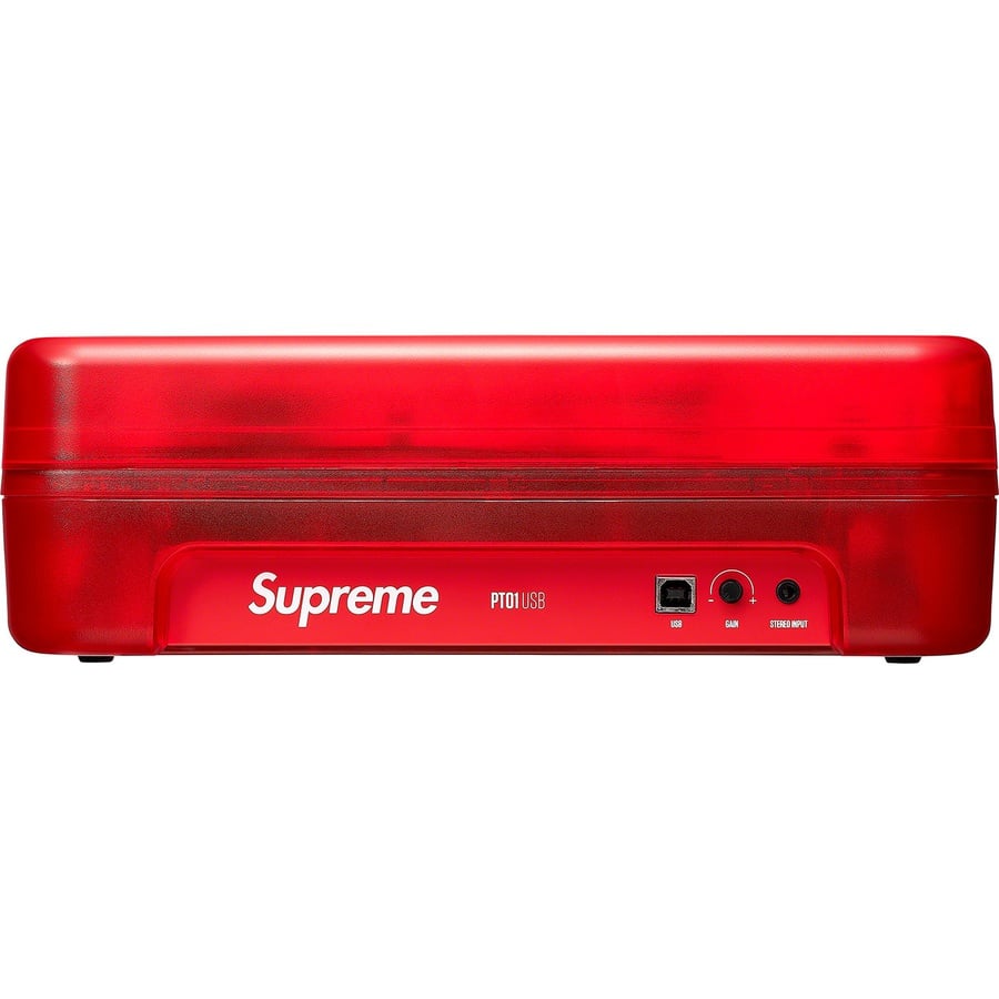 Details on Supreme Numark PT01 Portable Turntable Red from spring summer 2020 (Price is $168)