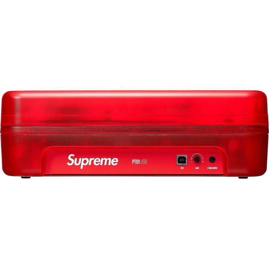 Details on Supreme Numark PT01 Portable Turntable Red from spring summer
                                                    2020 (Price is $168)