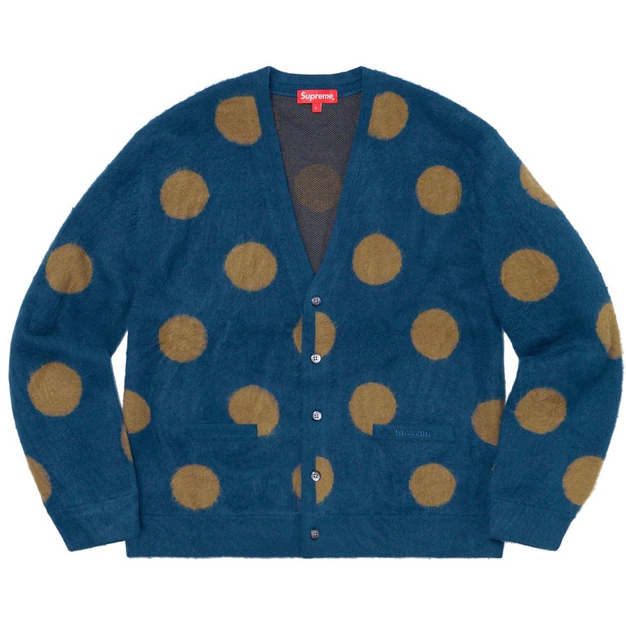 Details on Brushed Polka Dot Cardigan Navy from spring summer
                                                    2020 (Price is $168)