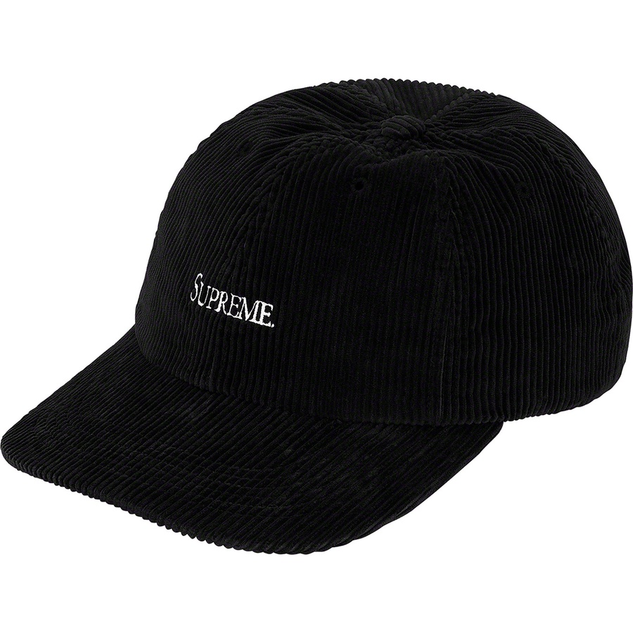 Supreme Corduroy 6-Panel (SS20) - Black - $48