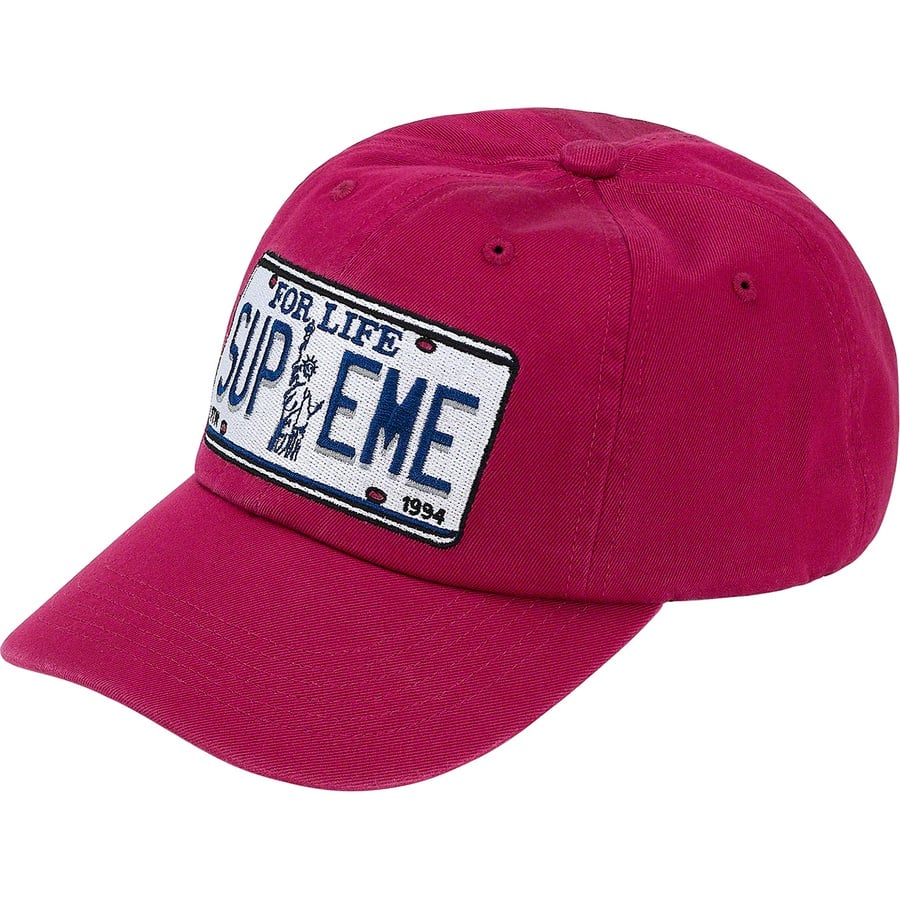 Details on License Plate 6-Panel Cranberry from spring summer
                                                    2020 (Price is $48)