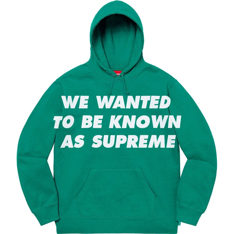 Details on Known As Hooded Sweatshirt Dark Aqua from spring summer 2020 (Price is $148)
