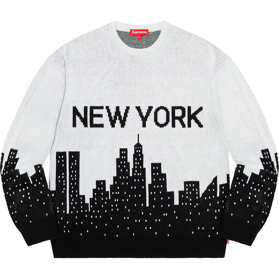 Supreme New York Sweater (SS20) - White - $148