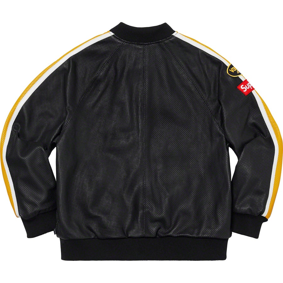 Details on Supreme Vanson Leathers Perforated Bomber Jacket Black from spring summer 2020 (Price is $788)