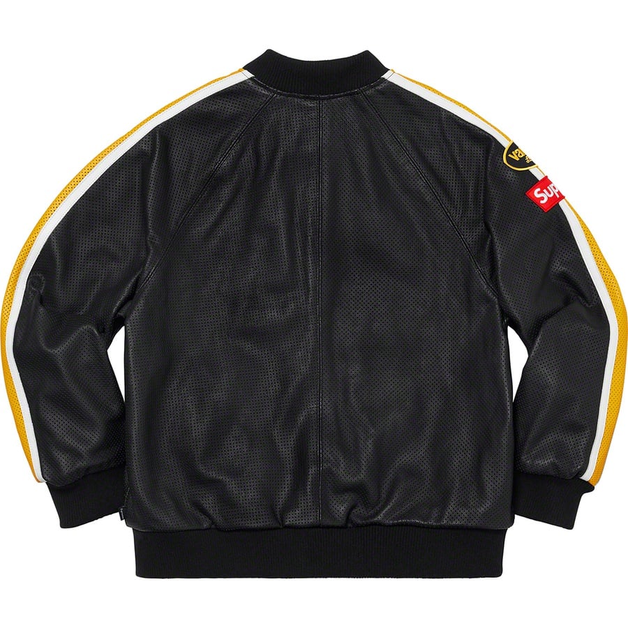 Details on Supreme Vanson Leathers Perforated Bomber Jacket Black from spring summer
                                                    2020 (Price is $788)