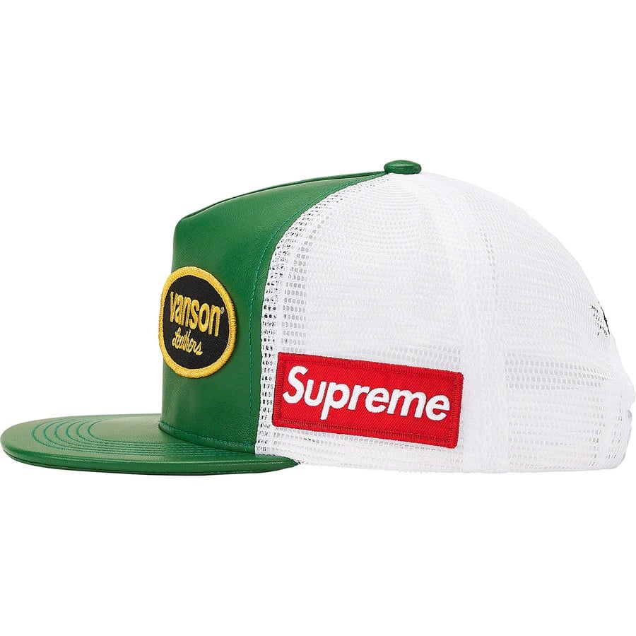 Details on Supreme Vanson Leathers Mesh Back 5-Panel Green from spring summer
                                                    2020 (Price is $68)