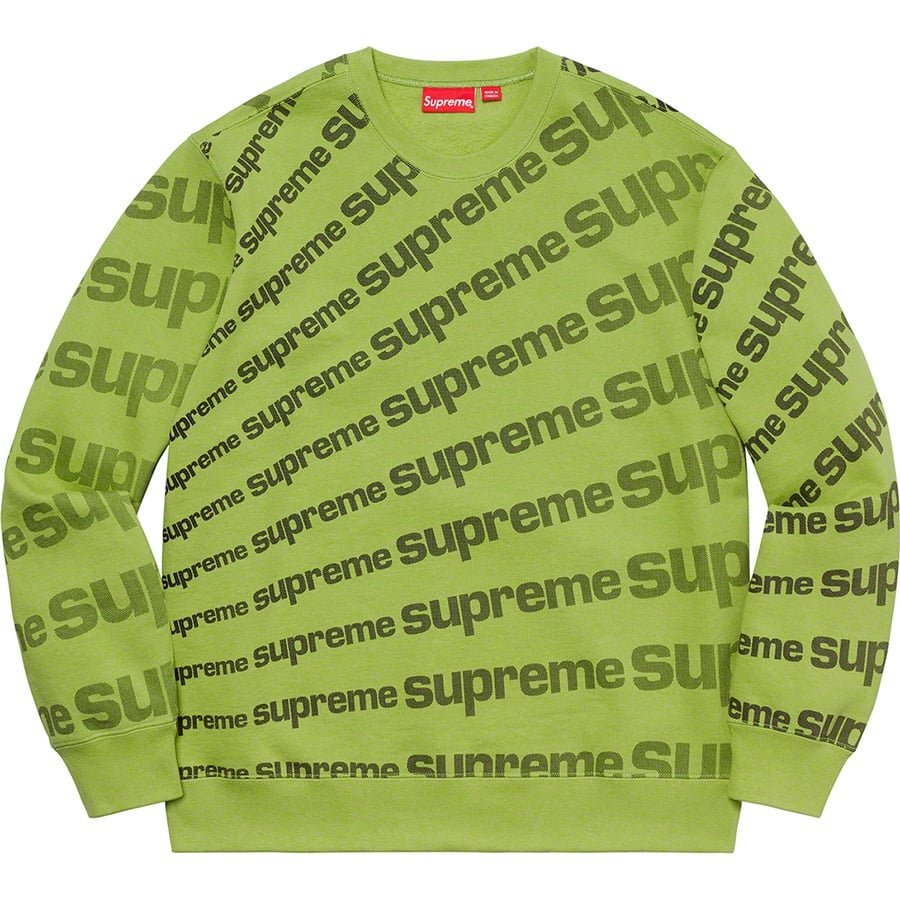 Details on Radial Crewneck Lime from spring summer 2020 (Price is $148)