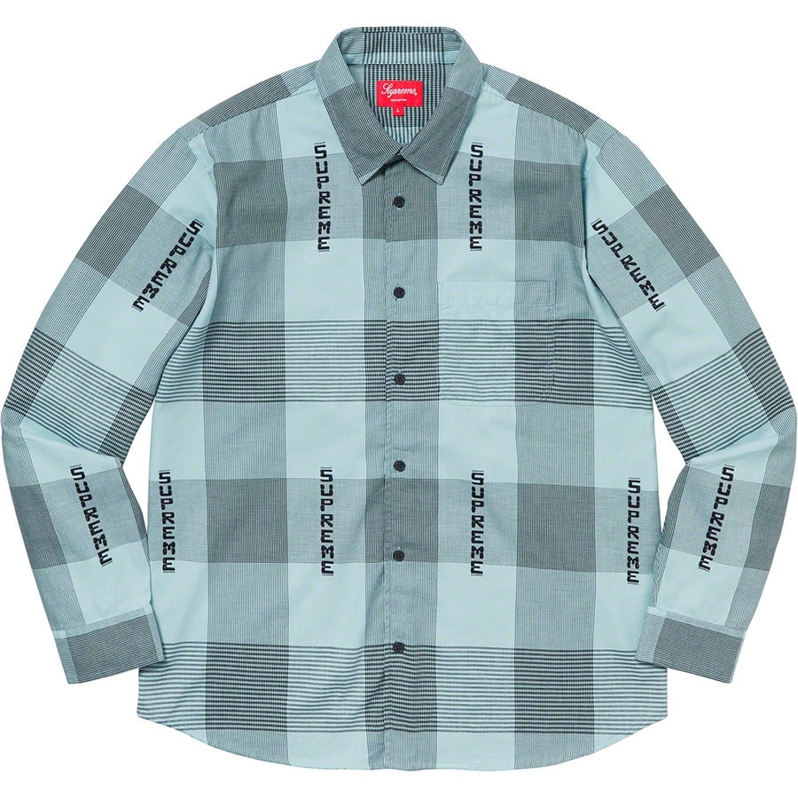 Details on Logo Plaid Shirt Light Blue from spring summer
                                                    2020 (Price is $138)