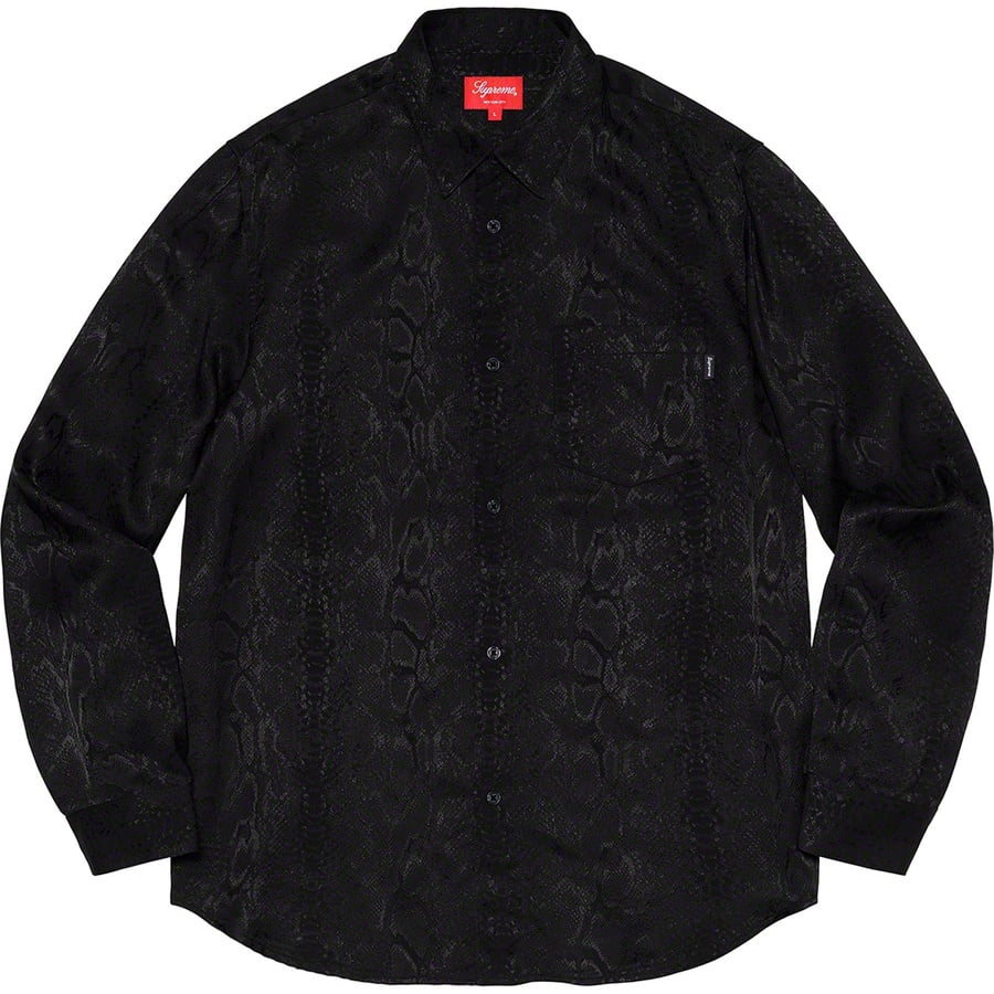 Details on Snakeskin Jacquard Shirt Black from spring summer 2020 (Price is $148)