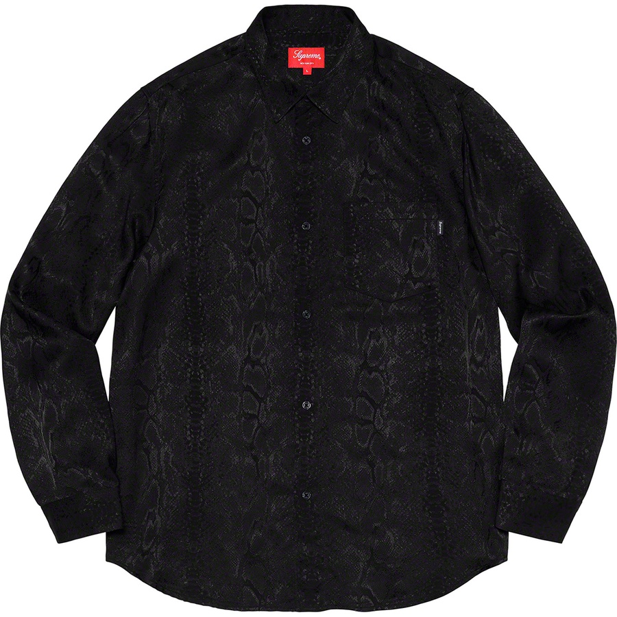 Details on Snakeskin Jacquard Shirt Black from spring summer
                                                    2020 (Price is $148)