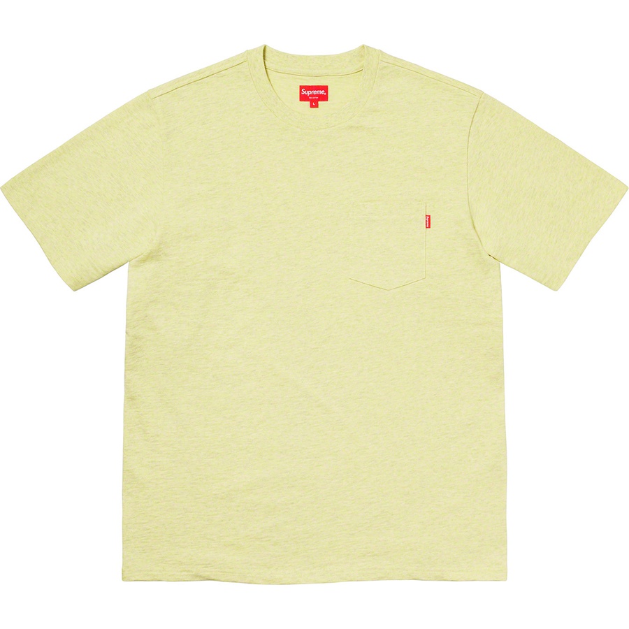 Details on S S Pocket Tee Heather Pale Yellow from spring summer 2020 (Price is $60)