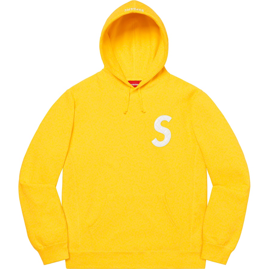 Details on S Logo Hooded Sweatshirt Yellow from spring summer
                                                    2020 (Price is $158)