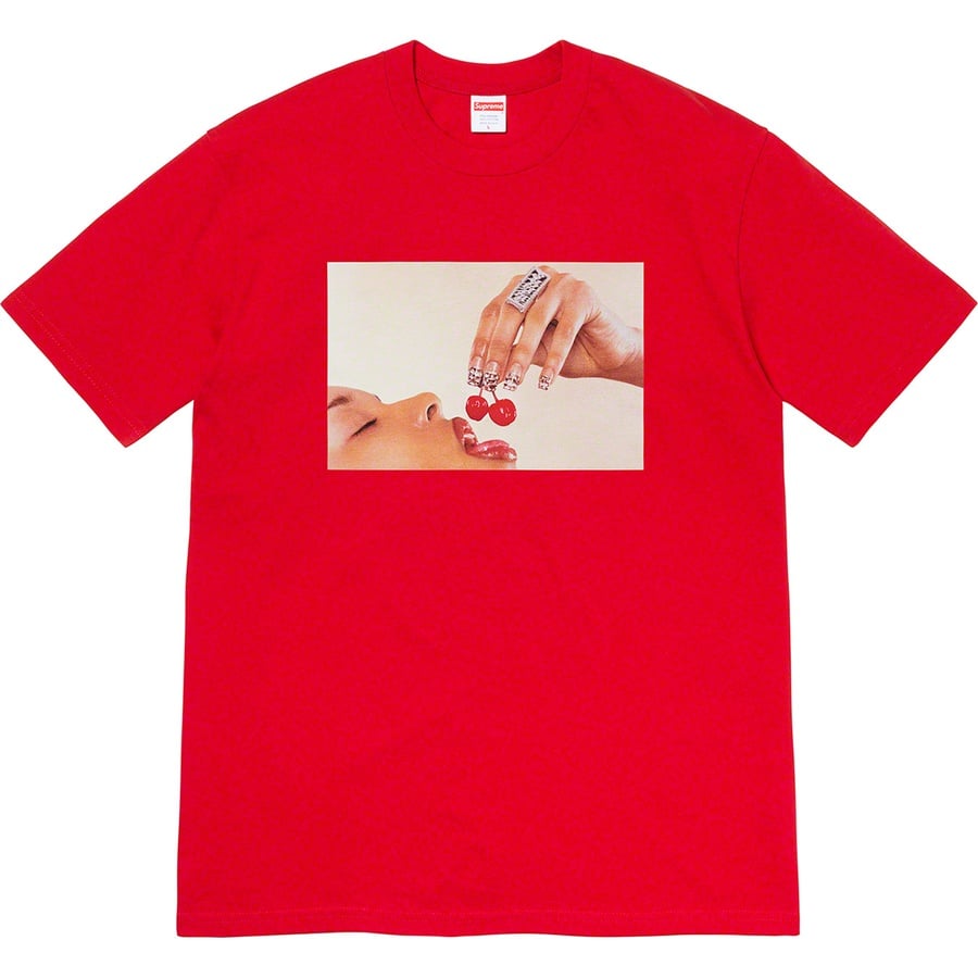 Details on Cherries Tee Red from spring summer 2020 (Price is $38)