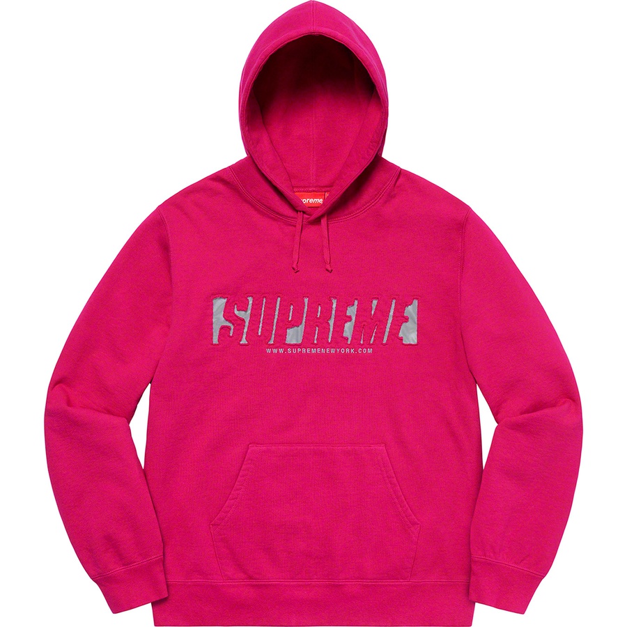 Details on Reflective Cutout Hooded Sweatshirt Fuchsia from spring summer 2020 (Price is $158)