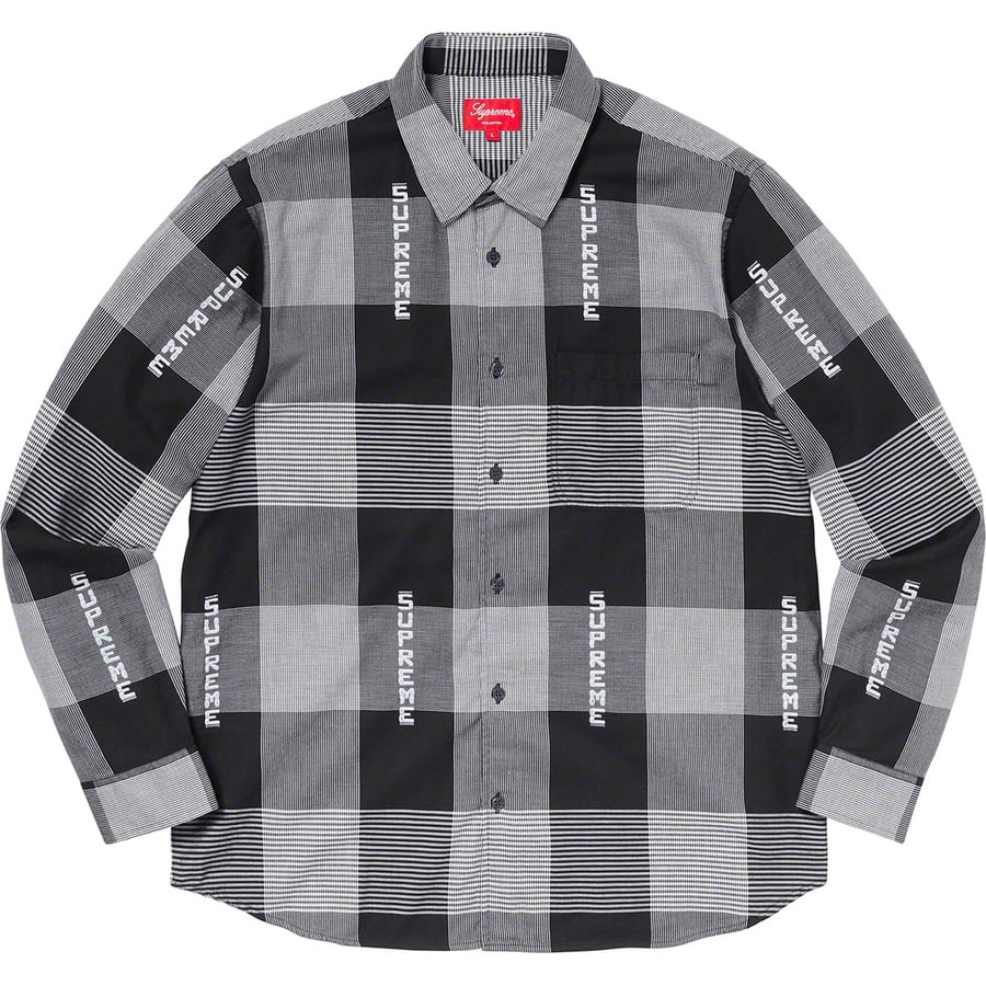 Details on Logo Plaid Shirt Black from spring summer
                                                    2020 (Price is $138)