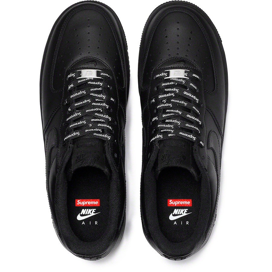 Details on Supreme Nike Air Force 1 Low Black from spring summer
                                                    2020 (Price is $96)