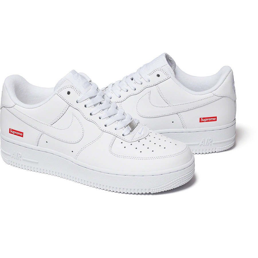 Details on Supreme Nike Air Force 1 Low White from spring summer
                                                    2020 (Price is $96)