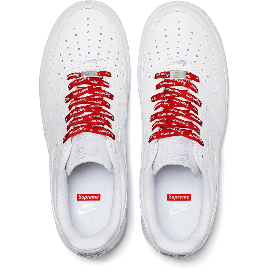 Details on Supreme Nike Air Force 1 Low White from spring summer 2020 (Price is $96)