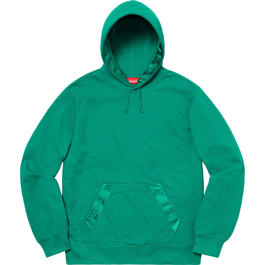Details on Tonal Webbing Hooded Sweatshirt Dark Aqua from spring summer
                                                    2020 (Price is $158)