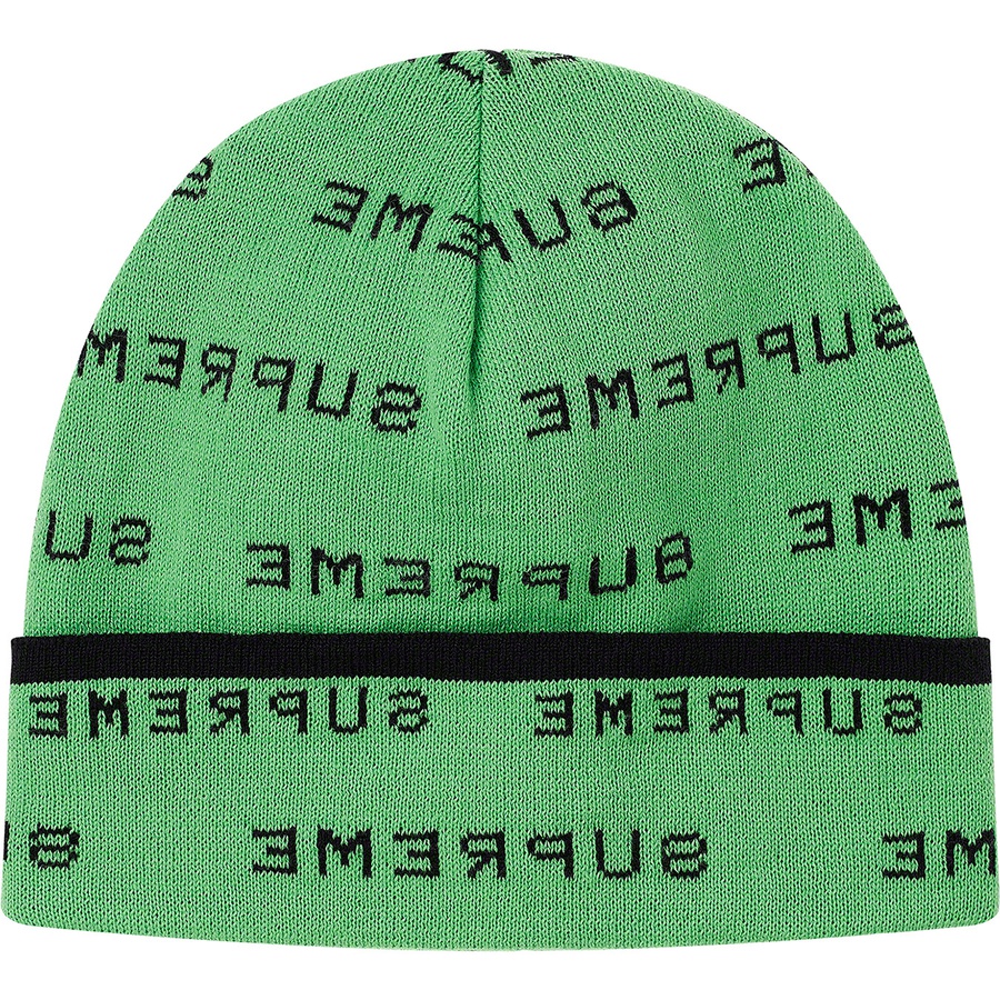 Details on Logo Repeat Beanie Mint from spring summer 2020 (Price is $36)