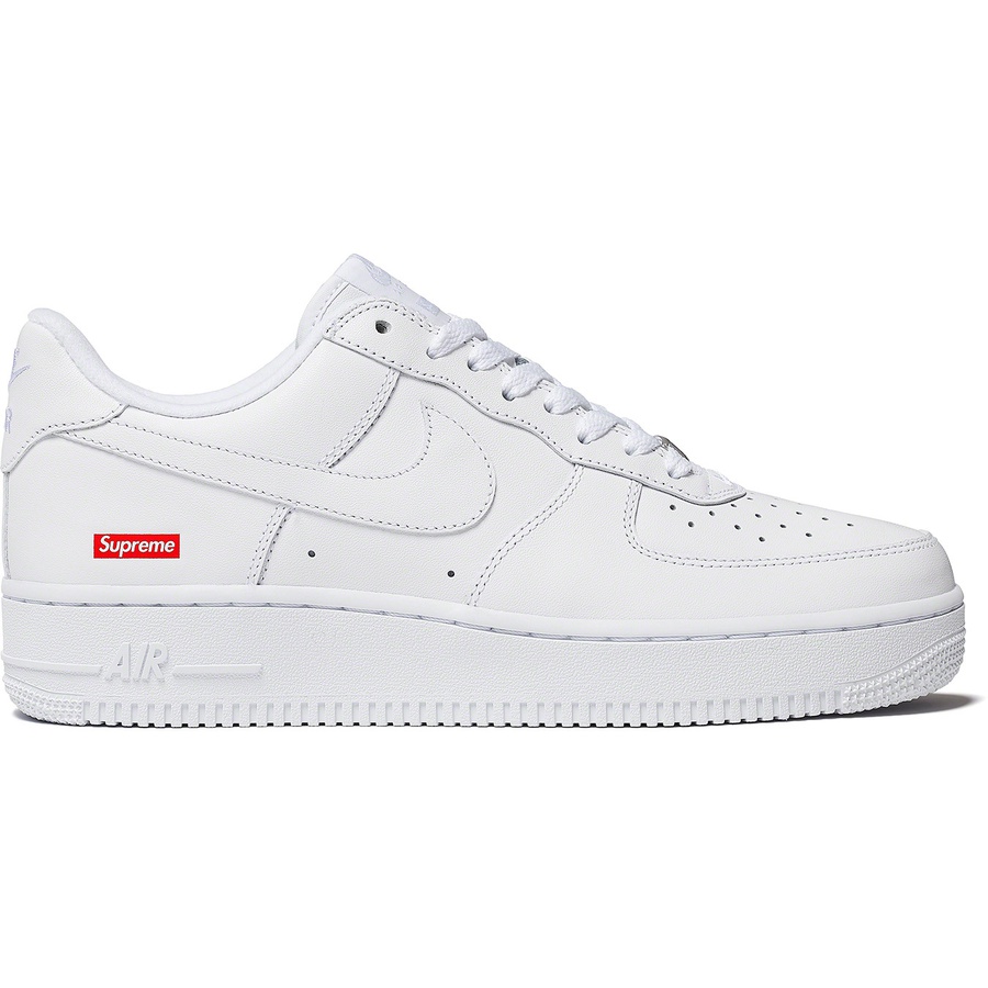 Details on Supreme Nike Air Force 1 Low White from spring summer
                                                    2020 (Price is $96)