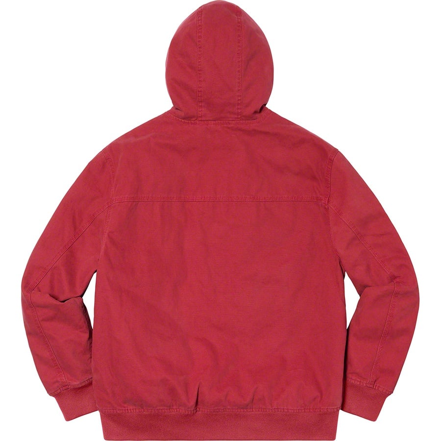 Details on Canvas Hooded Work Jacket Red from spring summer
                                                    2020 (Price is $198)