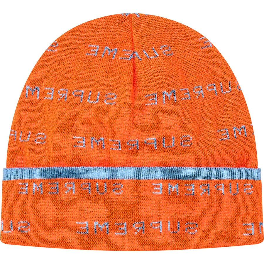 Details on Logo Repeat Beanie Orange from spring summer
                                                    2020 (Price is $36)