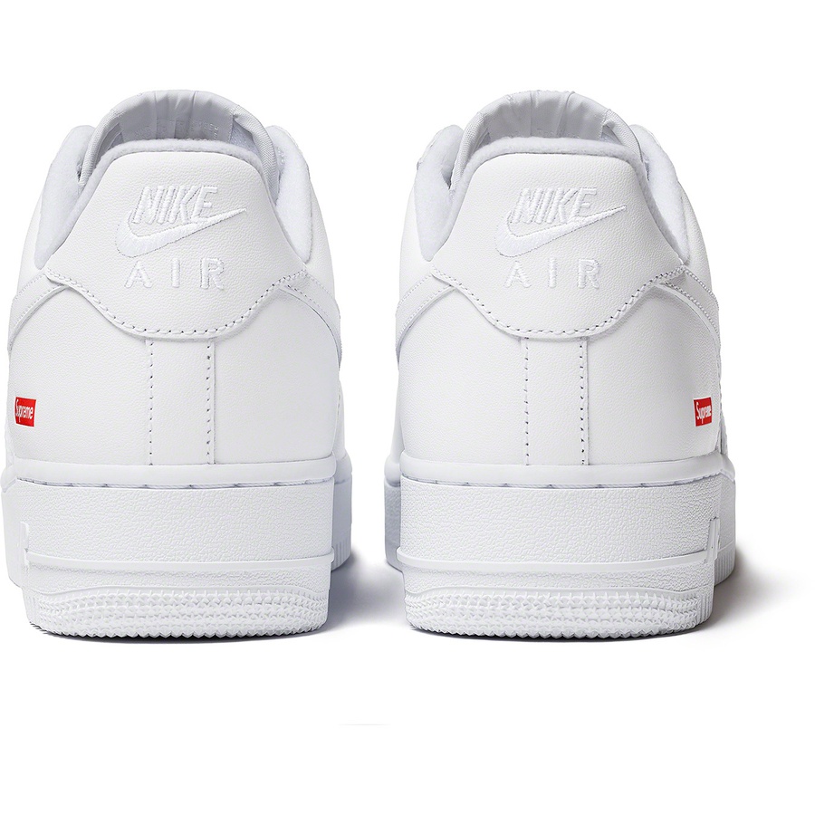 Details on Supreme Nike Air Force 1 Low White from spring summer
                                                    2020 (Price is $96)