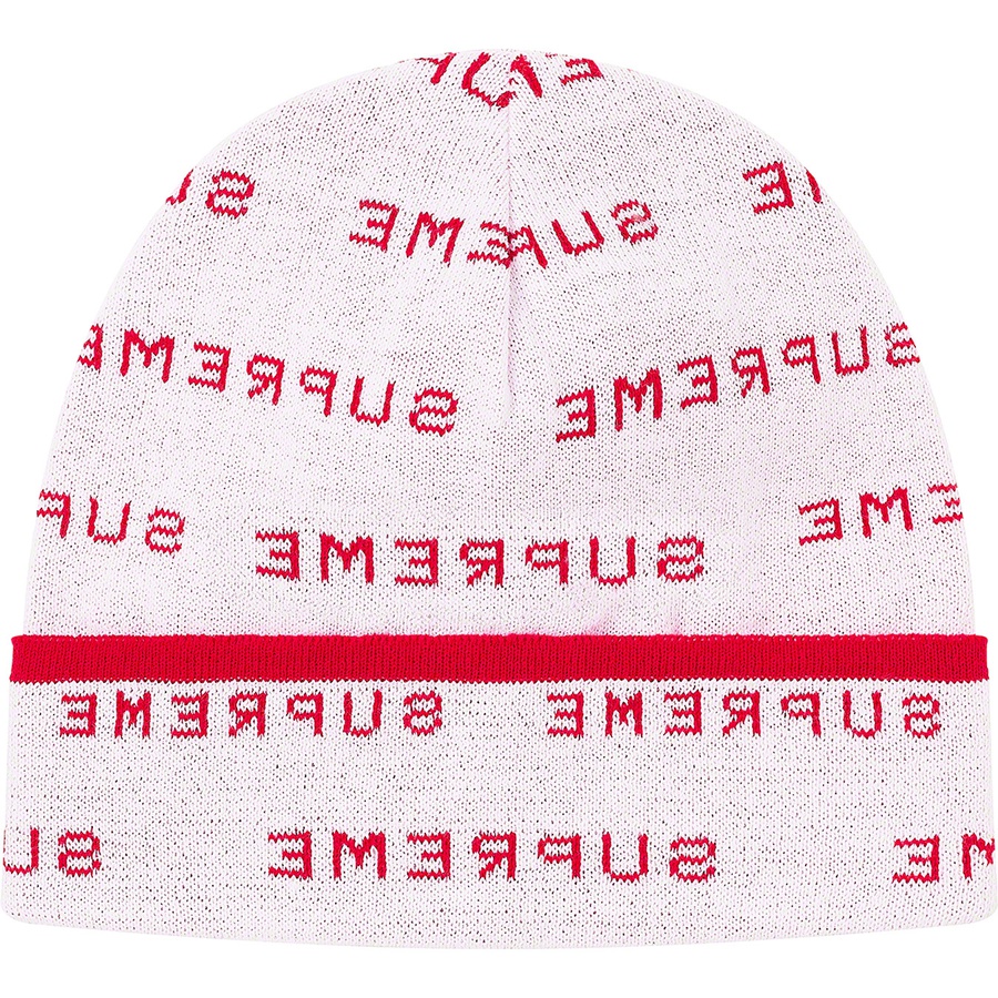 Details on Logo Repeat Beanie White from spring summer 2020 (Price is $36)
