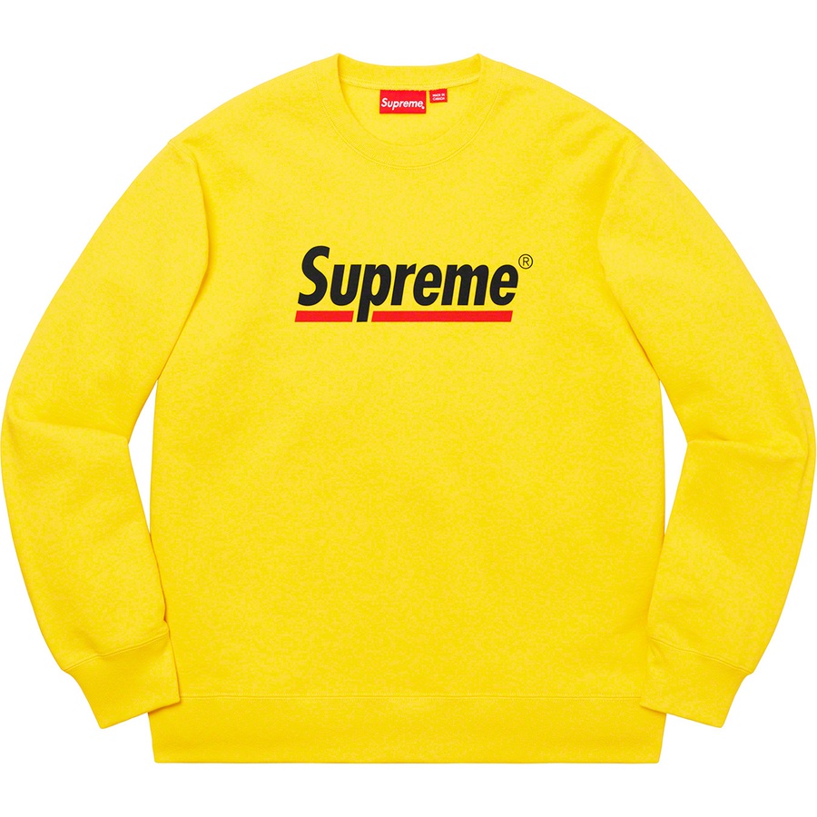 Supreme Underline Crewneck (SS20) - Lemon - $138