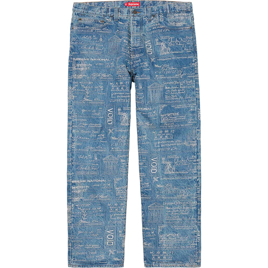 Details on Checks Embroidered Jean Blue from spring summer
                                                    2020 (Price is $178)