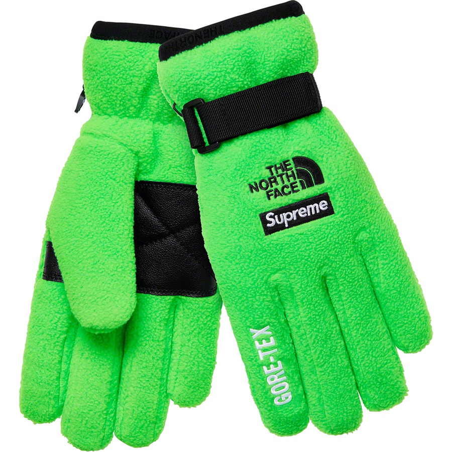 Details on Supreme The North Face RTG Fleece Glove Bright Green from spring summer
                                                    2020 (Price is $98)