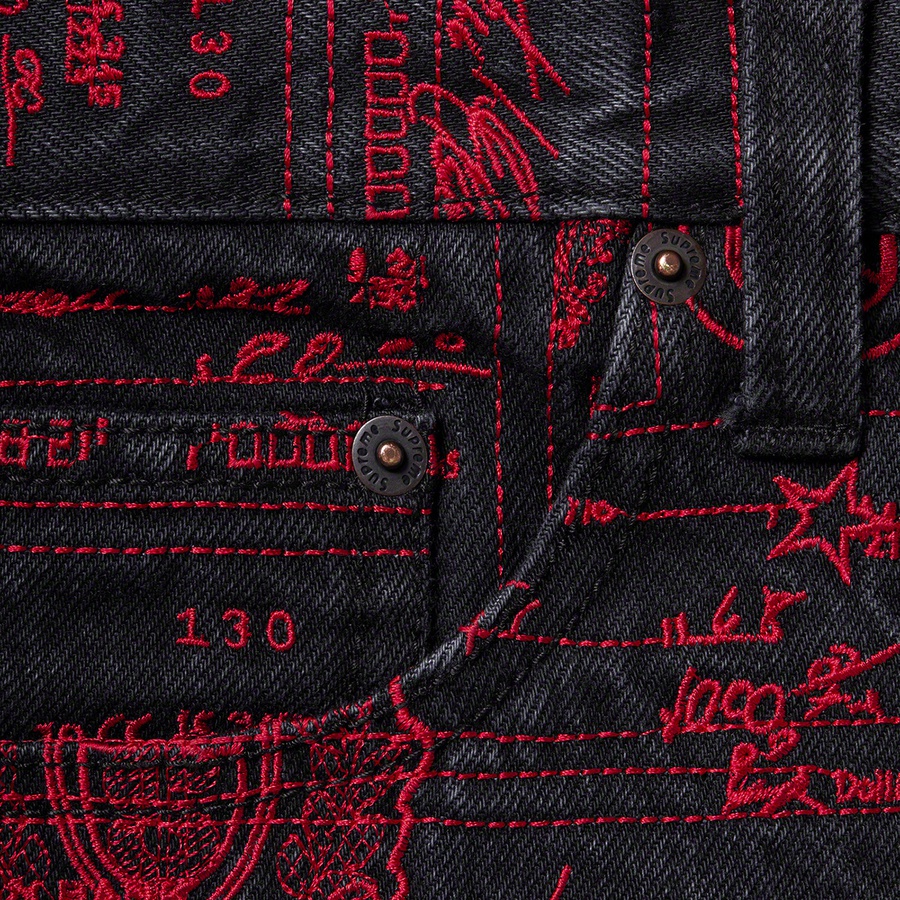 Checks Embroidered Jean - spring summer 2020 - Supreme