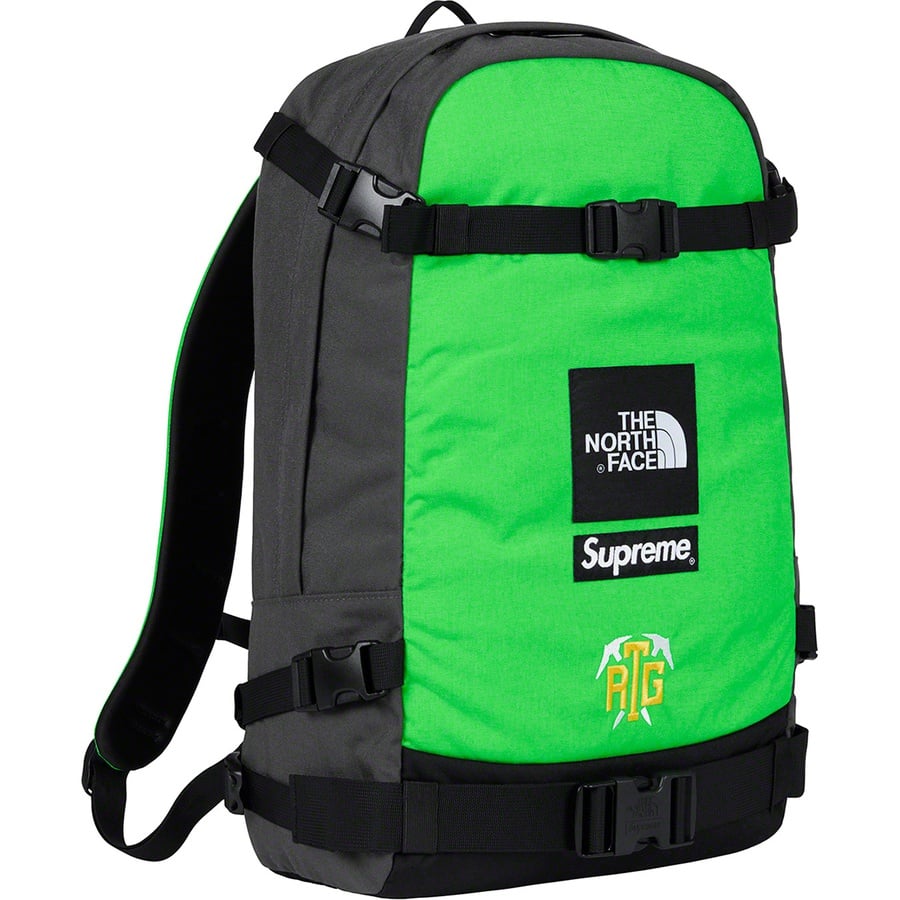 Details on Supreme The North Face RTG Backpack Bright Green from spring summer
                                                    2020 (Price is $168)