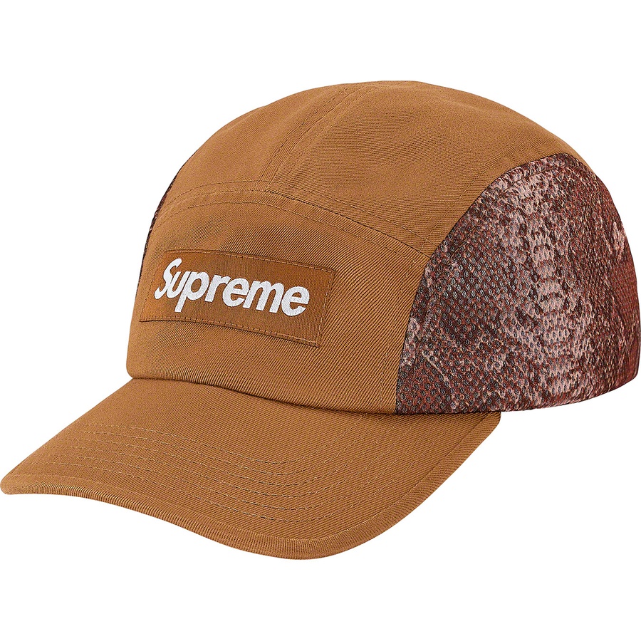 Details on Snakeskin Mesh Camp Cap Brown from spring summer 2020 (Price is $48)