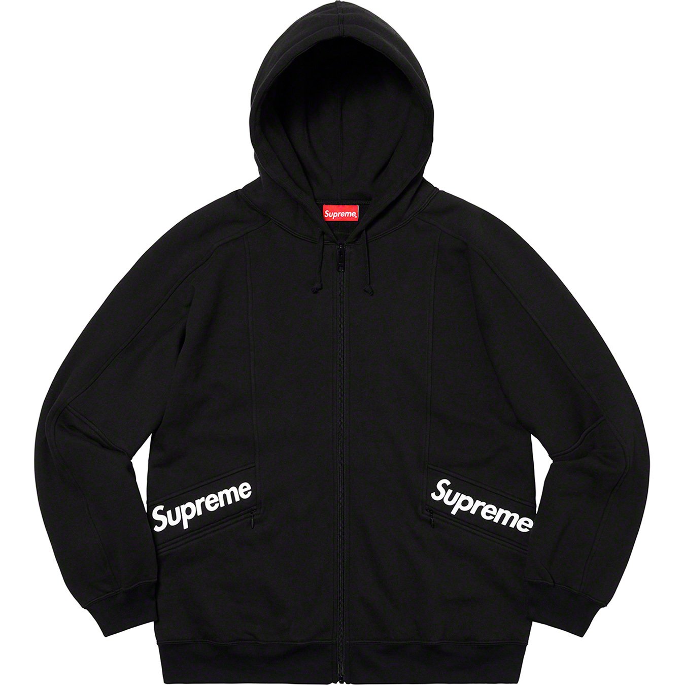 Color Blocked Zip Up Hooded Sweatshirt   spring summer    Supreme