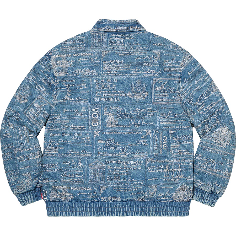 Details on Checks Embroidered Denim Jacket Blue from spring summer
                                                    2020 (Price is $238)