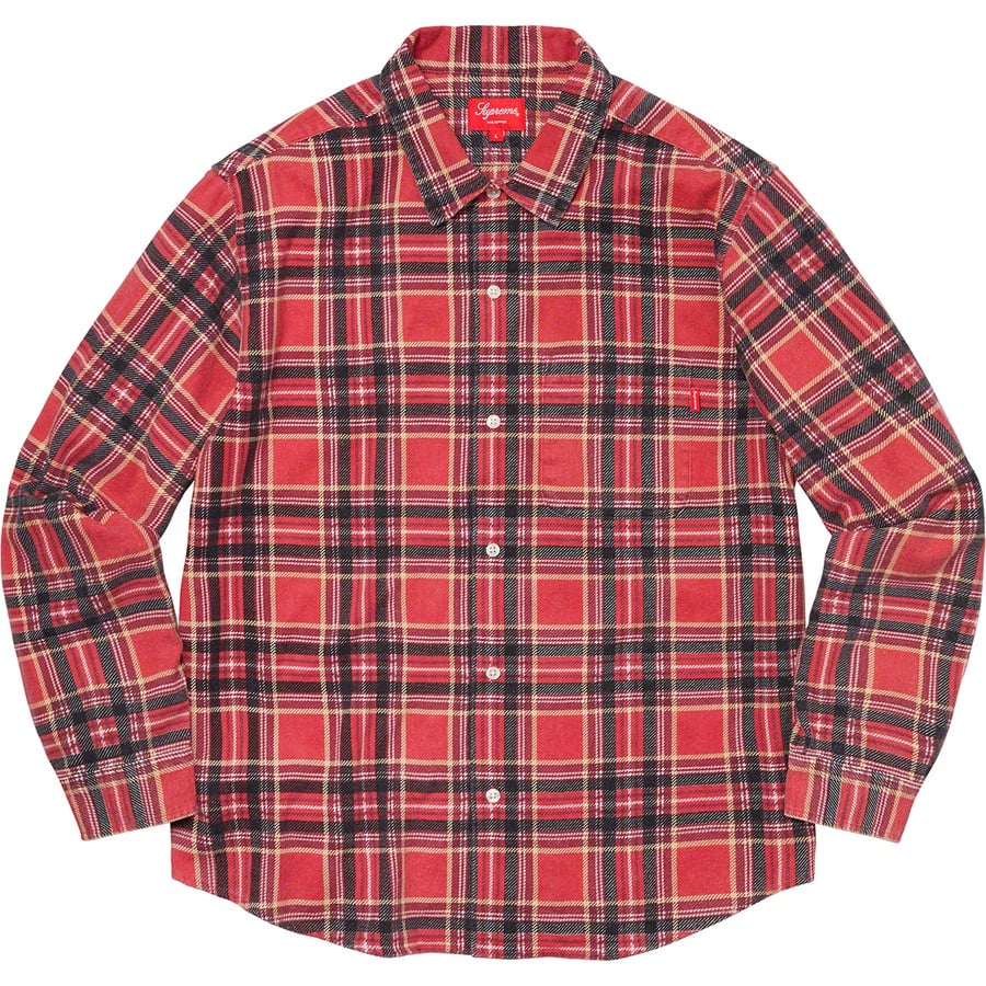 Supreme Printed Plaid Shirt TAN L