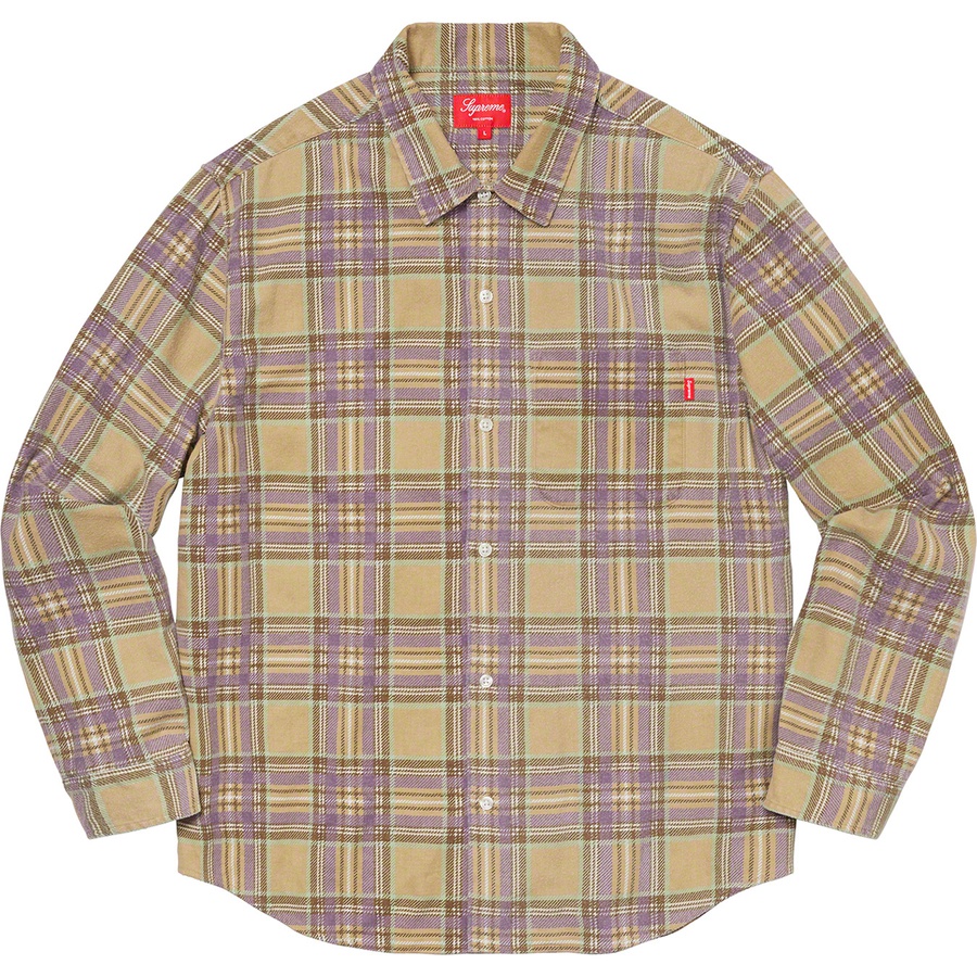 Details on Printed Plaid Shirt Tan from spring summer
                                                    2020 (Price is $138)
