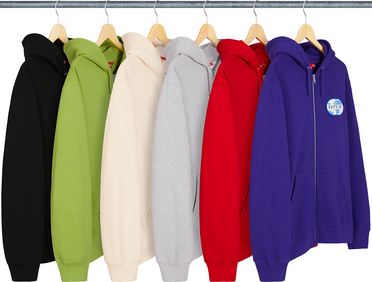 World Famous Zip Up Hooded Sweatshirt   spring summer    Supreme