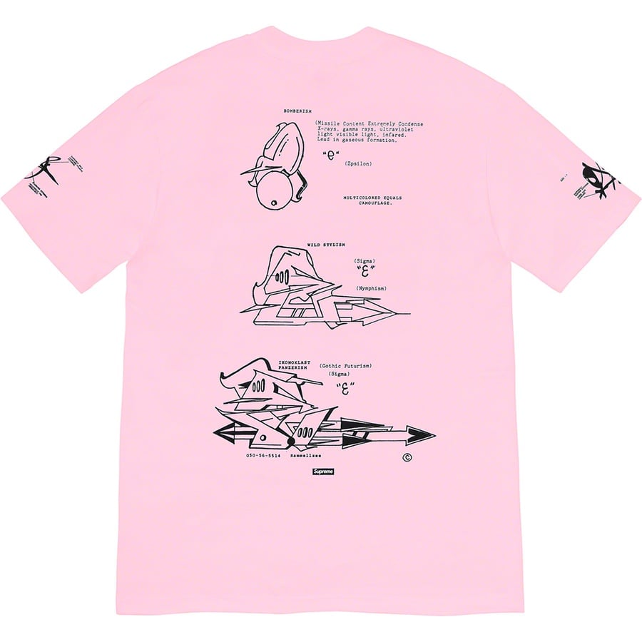 Details on Rammellzee Tag Tee Light Pink from spring summer
                                                    2020 (Price is $48)