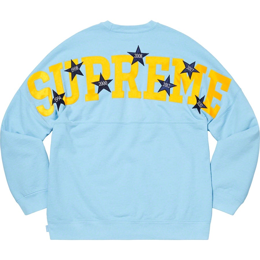 Details on Stars Crewneck Ice Blue from spring summer
                                                    2020 (Price is $148)