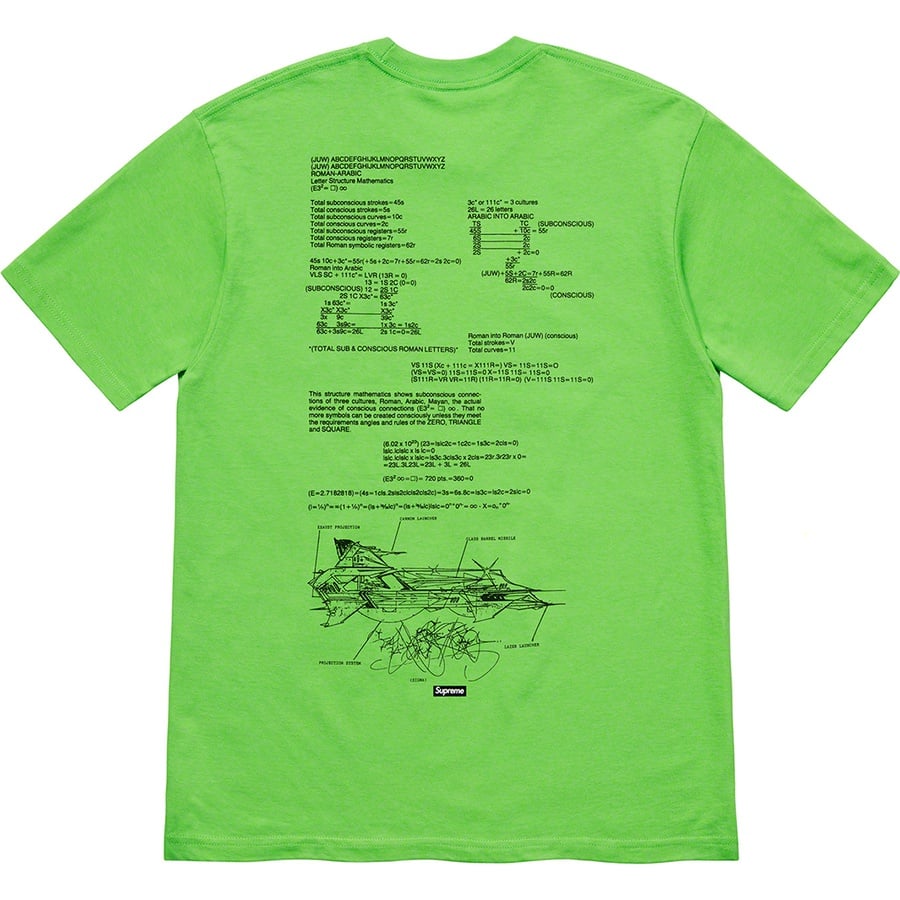 Details on Rammellzee Tee Green from spring summer
                                                    2020 (Price is $48)