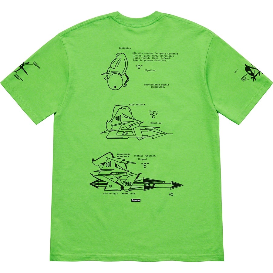 Details on Rammellzee Tag Tee Green from spring summer
                                                    2020 (Price is $48)