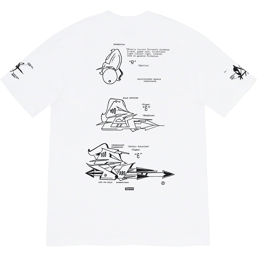 Details on Rammellzee Tag Tee White from spring summer
                                                    2020 (Price is $48)